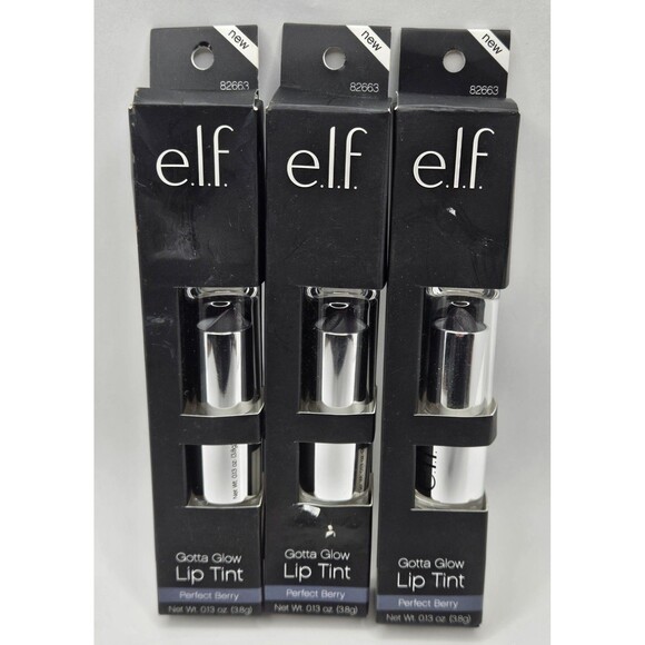 3 PACK ELF Gotta Glow Lip Tint 82663 Perfect Berry e.l.f. NEW SEALED - Picture 1 of 2